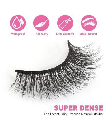 MAGEFY 24 Pairs Faux Mink Eyelashes - 4 Styles Natural & Dramatic False Lashes Pack for Women - Buy Online on SooperMarket.com