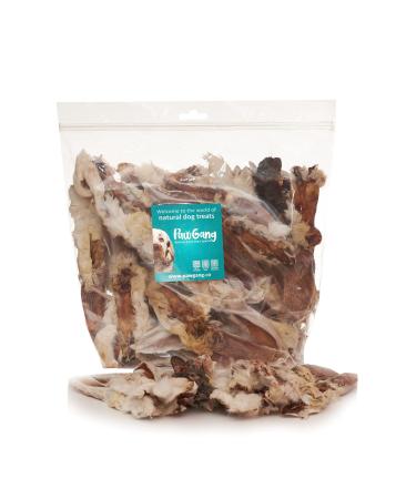 PawGang - Rabbit Ears with Fur 500g (34-38 Furry Ears) - 100% Natural EU Sourced Treats for Dogs Puppies Adult Old Small Large - Tasty Air Dried Chews - Healthy Hypoallergenic - Grain Free - Bulk Bag