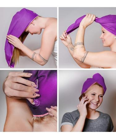 Haarurban Microfiber Turban Towel Set - Strong Suction Quick Drying - 2 Pieces (Mint) - Best Hair Towel for Effortless Drying - Buy Online on SooperMarket.com