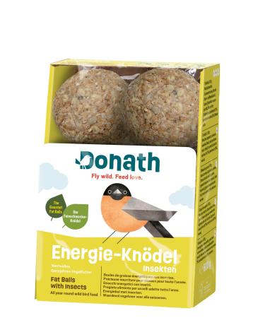 DONATH Energy dumplings Insects without a network - dumplings without a network - 100g per dumplings - the gourmet dumplings - valuable all -year -old wild bird feed - from our manufactory in southern Germany - 6 -person cardboard single 1 piece (6 Pack)