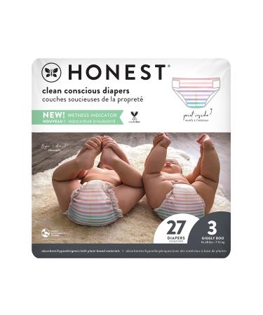 The Honest Company Honest Diapers Size 3 16-28 Pounds Rose Blossom 27 Diapers