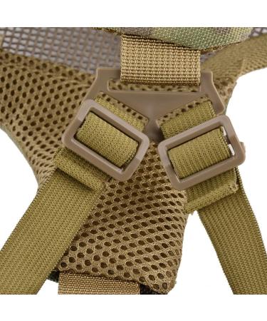 Fansport Airsoft Mask Tactical Goggles Set - Yellow | Half Face Mesh Mask with Foldable Steel Mesh & Goggles for Hunting, Shooting, Paintball - Buy Online on SooperMarket.com