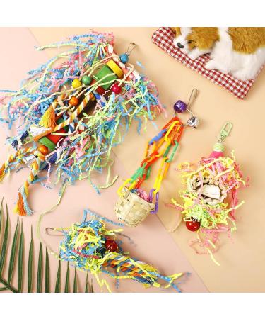 Pinenuts 4 Pack Bird Shredding Budgies Toys Parrots Chewing Hanging Foraging Toys Parrot Cage Shredder Toys Birds Cage Accessories for Small Parrots Parakeets Conures Love Birds Finches - Buy Online on SooperMarket.com
