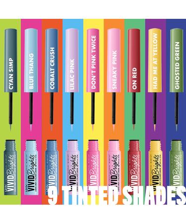 NYX Vivid Brights Liquid Liner - Don't Pink Twice 08 - Smear-Resistant Eyeliner - Buy Online on SooperMarket.com