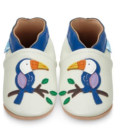 Baby Shoes with Soft Sole - Baby Girl Shoes - Baby Boy Shoes - Leather Toddler Shoes - Baby Walking Shoes 18-24 Months Toucan