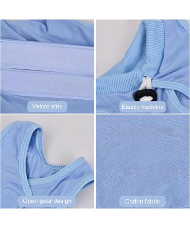 Cat Professional Recovery Suit Pet Surgery Suit Kitten Breathable Clothes Cone E-Collar Alternative Bodysuit Cat Onesie Anti Licking Vest Shirt for Abdominal Wounds Skin Diseases (M blue) M blue - Buy Online on SooperMarket.com