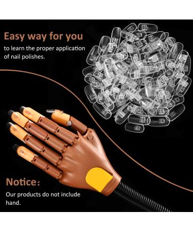 300-Piece Clear False Nail Tips Set for DIY Manicure Training | Removable Fake Nails Display for Practice and Training - Buy Online on SooperMarket.com