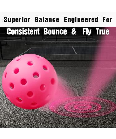 Vvinca Pickleballs 6 Pack - USAPA Approved, Outdoor Pickleball Balls with 40 Holes, Double Tone Luminous Colors (Green/Blue/Pink/Tangerine/Yellow), Bubblegum Pink - 6 Pack - Buy Online on SooperMarket.com