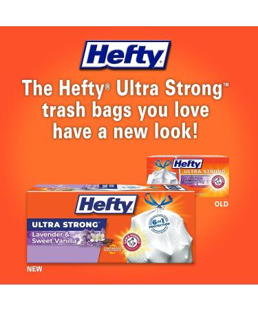 Hefty Ultra Strong Tall Kitchen Trash Bags  Lavender & Sweet Vanilla Scent  13 Gallon  80 Count - Buy Online on SooperMarket.com