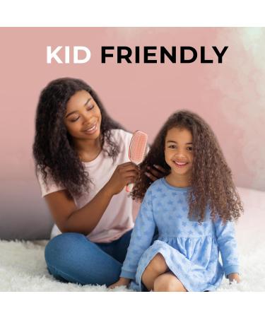 Lily England Curly Hair Brush for Pain-Free Detangling & Styling - Ideal for 3c to 4c Curly Hair - Flexible Bristles for Wet & Dry Hair - Rose Gold - Buy Online on SooperMarket.com