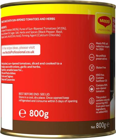 MAGGI Rich & Rustic Tomato Sauce 800g - Delicious and Authentic Flavor - Buy Online on SooperMarket.com