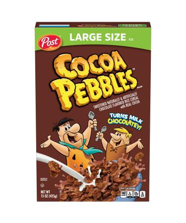 Post Cocoa Pebbles Cereal, 15 Oz