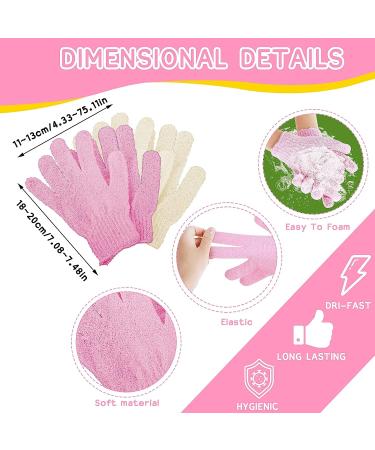 6-Piece Exfoliating Shower Bath Gloves and Scrubber Set for Men and Women - Buy Online on SooperMarket.com
