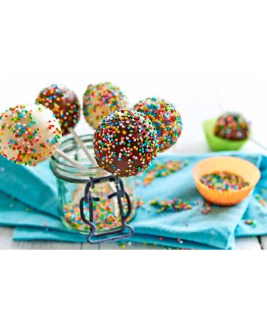 Colorful Nonpareilles Sugar Pearls - Mini Sugar Balls for Decorating Ice Cream Cakes & Muffins - 165g - Buy Online on SooperMarket.com