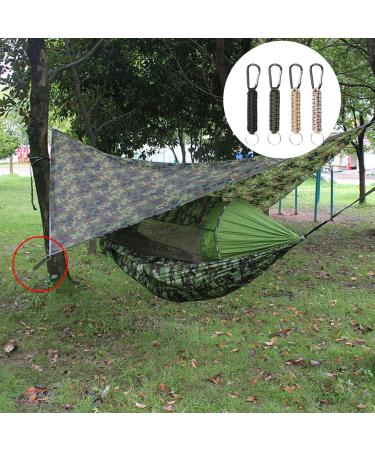 5-Piece Paracord Key Rings with Carabiner Hook | Ideal for Cycling Mountaineering Camping & Outdoor Activities - Buy Online on SooperMarket.com