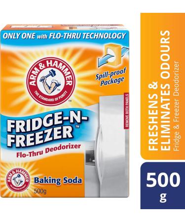 ARM & HAMMER Baking Soda For Baking Cleaning and Deodorizing 2-kg & Fridge-N-Freezer Baking Soda Deodorizer Flo-Thru Design 500-g 2 kg (Pack of 1) Leavening Agent + Deodorizer White - Buy Online on SooperMarket.com