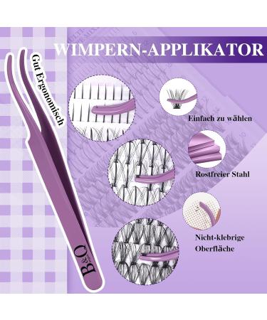 B & Q Eyelash Extensions Set | 30D + 40D DIY Spike Lash Kit - Bond & Seal & Tweezers Included | Multi-Style Mix (10-16 Mix) | Perfect for Professional or DIY Use - Buy Online on SooperMarket.com