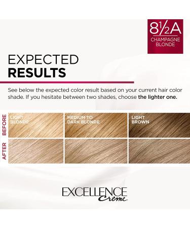 L'Oreal Paris Excellence Creme 8.5A Champagne Blonde Hair Color - Gray Coverage, All Hair Types - 1 Pack - Buy Online on SooperMarket.com