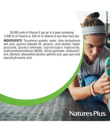 Nature's Plus Vitamin E Cream 30000 IU - 2.2 oz (63 g) for Radiant Skin - Buy Online on SooperMarket.com