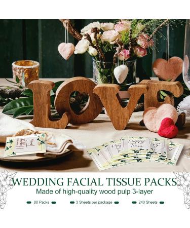 80 Pcs Wedding Tissues Packs for Guests - Bulk Individual Facial Tissues for Happy Tears - Perfect Welcome Bag Stuffers for Bride and Groom - Buy Online on SooperMarket.com