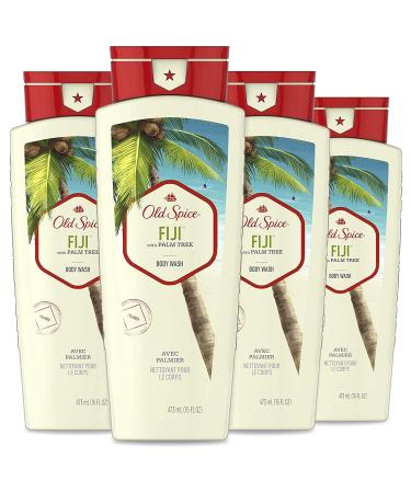 Old Spice Body Wash for Men, Fresher Fiji Scent, Fresher Collection, 16 Fluid Ounce (Pack of 4) Fiji Body Wash, 4 Pack