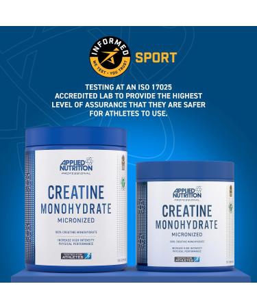 Applied Nutrition Creatine Monohydrate Powder - 250g (50 Servings), Boosts High-Intensity Performance, Unflavoured - Buy Online on SooperMarket.com