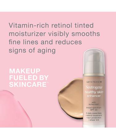 Neutrogena Healthy Skin Enhancer SPF 20 | Tan to Medium | 1 fl. oz - Non-Comedogenic Daily Face Tint with Retinol for Younger Looking Skin - Buy Online on SooperMarket.com