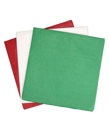 Iconikal Tissue Paper Assortment  20 x 20-inches  25 of Each: Red  Green  and White  75-Sheets 75 Count (Pack of 1)