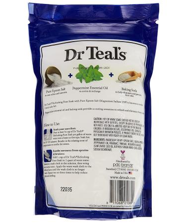 Dr Teal's Cooling Peppermint Epsom Salt Foot Soak 32oz - Buy Online on SooperMarket.com
