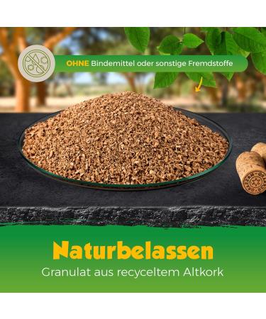 High-Quality 1 Liter Fine Cork Granulate (1-2 mm) for Terrariums Reptile Substrate and Model Building Decoration - Buy Online on SooperMarket.com