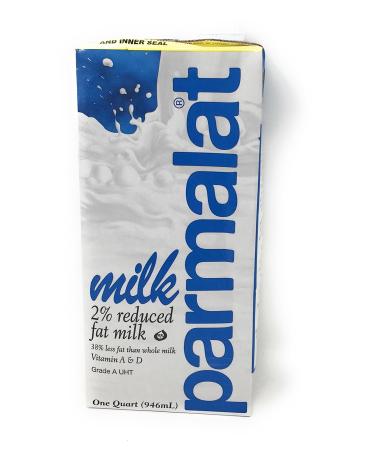 Parmalat 2 % Reduced Fat Milk 1 Qt (Pack of 6)