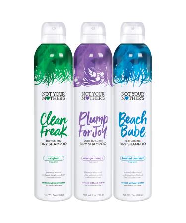 Not Your Mother's Dry Shampoo Assortment (3-Pack) - 7 oz - Clean Freak Dry Shampoo, Plump for Joy Dry Shampoo, Beach Babe Dry Shampoo - Instantly Absorbs Oil in Hair