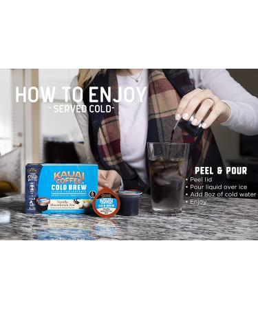 JAVA HOUSE Cold Brew Coffee Kauai Vanilla Macadamia Nut K Cup Pods (36 Count) - Hot or Iced Liquid Concentrate - 1.35 Fl Oz, Pack of 36 - Buy Online on SooperMarket.com