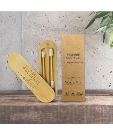 Your VIP Skin - 2x Reusable Cotton Swabs | Eco-Friendly Silicone Q-Tips & Ear Sticks for Sustainable Beauty - Buy Online on SooperMarket.com