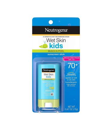 Neutrogena Wet Skin Kids Sunscreen Stick SPF 70 - 0.47 oz | Water Resistant, Face & Body Protection - Buy Online on SooperMarket.com