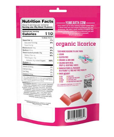 YumEarth Organic Gluten Free Strawberry Licorice - 6 Pack (5 oz each) | Allergy Friendly, Non-GMO, Vegan | No Artificial Flavors or Dyes - Buy Online on SooperMarket.com