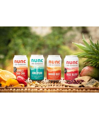 Nunc Jun-Kombucha Drink - Chilli Cha Cha (12 x 330ml) - Premium Quality - Gut-Friendly & Energizing - Gluten-Free, GMO-Free - Only 50 Calories - Buy Online on SooperMarket.com