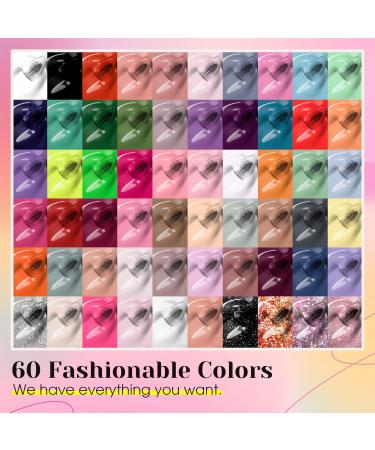 ROSALIND Gel Nail Polish Kit - 48W UV Light 60 Colors Base & Top Coats - DIY Nail Art Starter Set for Christmas - Buy Online on SooperMarket.com