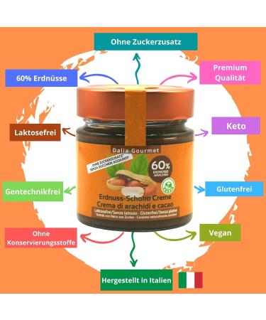 Premium Nut Spreads - No Added Sugar High Nut Content | Vegan Gluten-Free Made in Italy | 4x200g (Hazelnut Chocolate Tender Chocolate Peanut Chocolate) - Palm Oil Free - Buy Online on SooperMarket.com