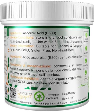 Ascorbic Acid 500g Premium Quality - Vegans Non-GMO Gluten Free - Buy Online on SooperMarket.com