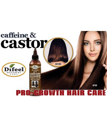 Difeel 99% Natural Premium Hair Oil - Caffeine & Castor for Fastest Hair Growth - 8 oz - Buy Online on SooperMarket.com