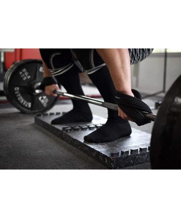 Figure 8 Lifting Straps for Deadlift, Powerlifting & Cross Training - Strong Weightlifting Wrist Straps for Men & Women (Medium, Black) - Buy Online on SooperMarket.com