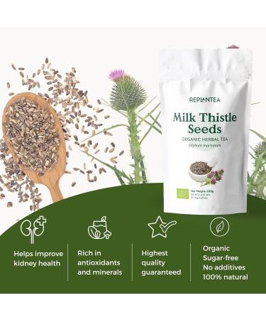 Milk Thistle Tea Organic 200g (100 Cups) | Milk Thistle Seeds Loose Leaf Herbal Tea | Silybum Marianus REPLANTEA - Buy Online on SooperMarket.com