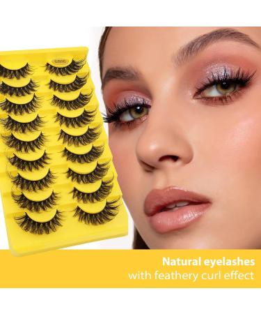6D Cat Eye False Eyelashes - 9 Pairs of Natural Curly and Dramatic Fluffy Mink Lashes (G886) - Buy Online on SooperMarket.com