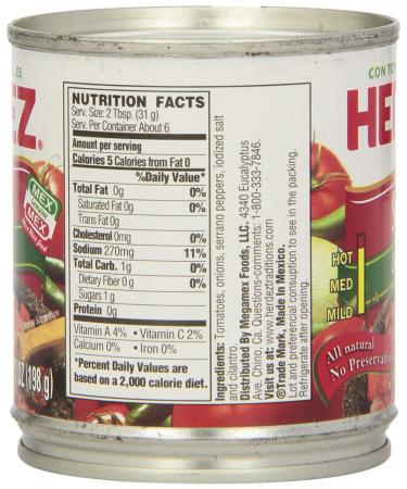 Herdez Salsa Casera 7oz Can (12 Pack) - Authentic Mexican Salsa - Buy Online on SooperMarket.com