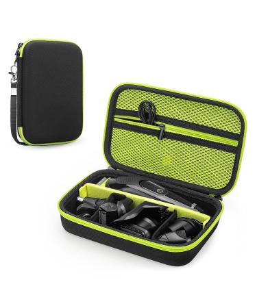 Yinke Case for Braun Series 3/5/7 All in one Trimmer MGK3335 MGK3221 MGK3245 BT3221 BT5260 BT3240 BT5265 BT7240 Beard Trimmer and Hair Clipper Travel Hard Case Carrying Protective Storage Bag (Green)
