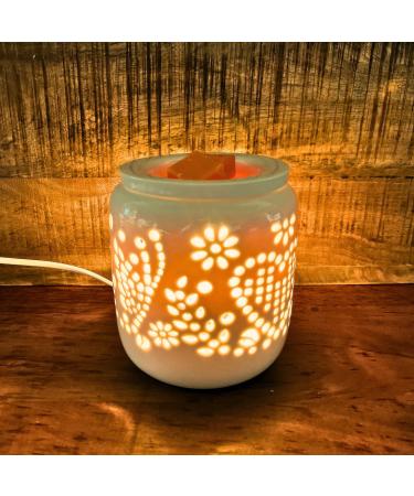 Candle Brothers Electric Scent Lamp - Ceramic White Romantic Design | Perfect Gift for Friends & Family | Ideal for Office Bedroom Yoga - Buy Online on SooperMarket.com