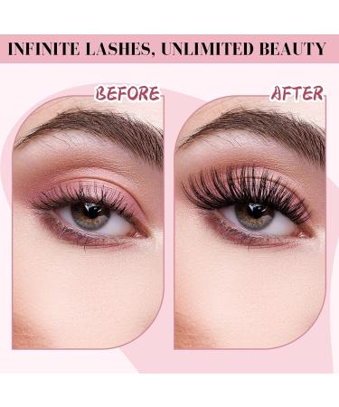 192 Pcs Lash Clusters 2 Styles Mixed Cluster Lashes DIY Eyelash Extensions Eyelash Cluster Extension DIY Individual Lashes Super Thin Band Soft and Easy to Wear (Into You-01+Into You-02 D-Mix) 8-16mix(192PCS)D Curl Into You-01+Into You-02 - Buy Online on SooperMarket.com