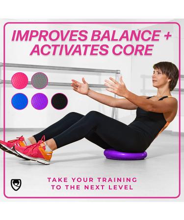 URBNFit Wobble Cushion - Balance Disc for Core Stability & Strengthening - Physical Therapy & Exercise - Sensory Wiggle Seat Pad with Air Pump - Black - Buy Online on SooperMarket.com