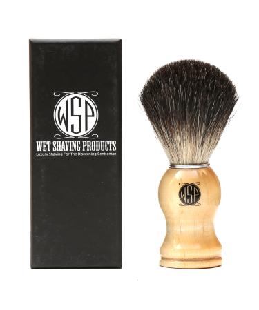 Badger Shaving Brush 100% Pure Black Badger High Density w/Wood Handle by WSP